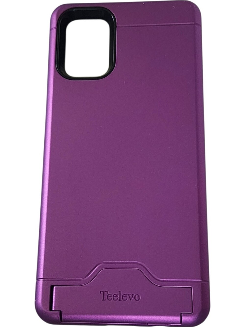 Teelevo Metallic Purple Case For Samsung Galaxy A71 with Card Slot Holder